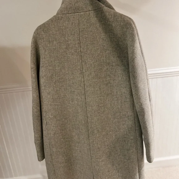 J. Crew Light Gray Wool Stadium Cloth Coat - Picture 3 of 3